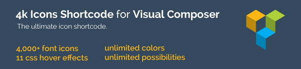 Complemento 4k Icons para Visual Composer