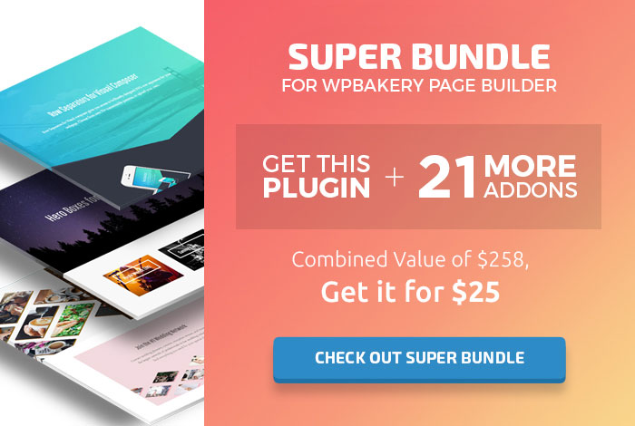 Echa un vistazo al Super Bundle para WPBakery Page Builder / Visual Composer