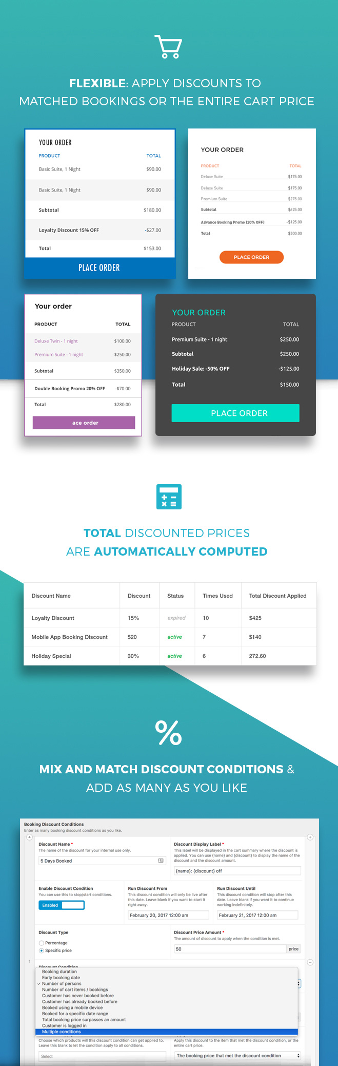 Try out WooCommerce Conditional Booking Discounts in a live environment first before you buy